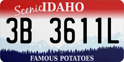 ID license plate 3B3611L