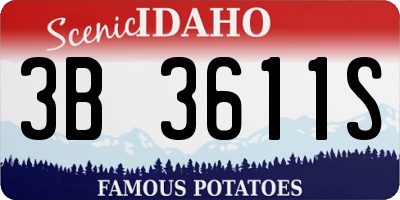 ID license plate 3B3611S