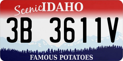 ID license plate 3B3611V