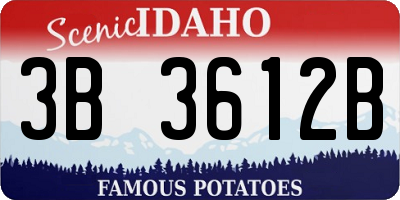ID license plate 3B3612B