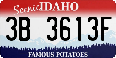ID license plate 3B3613F