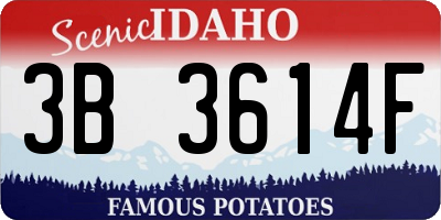ID license plate 3B3614F