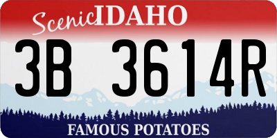 ID license plate 3B3614R