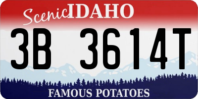 ID license plate 3B3614T