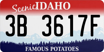 ID license plate 3B3617F
