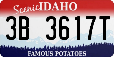 ID license plate 3B3617T