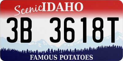 ID license plate 3B3618T