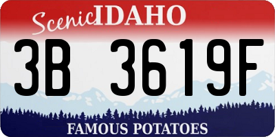 ID license plate 3B3619F