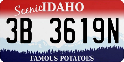 ID license plate 3B3619N