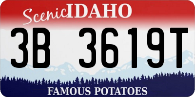 ID license plate 3B3619T