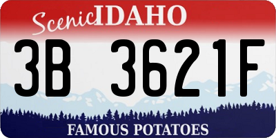 ID license plate 3B3621F