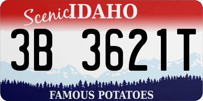 ID license plate 3B3621T