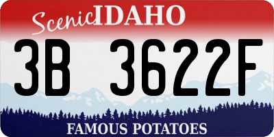 ID license plate 3B3622F