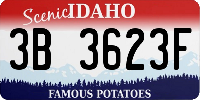 ID license plate 3B3623F
