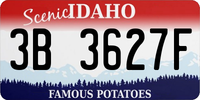 ID license plate 3B3627F