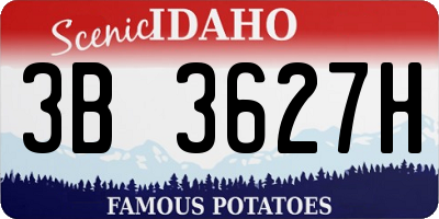 ID license plate 3B3627H