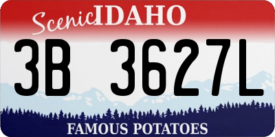 ID license plate 3B3627L