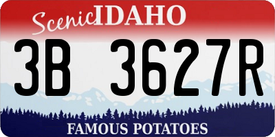 ID license plate 3B3627R