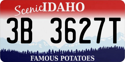 ID license plate 3B3627T