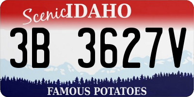ID license plate 3B3627V