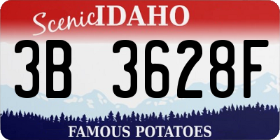 ID license plate 3B3628F