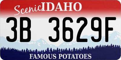 ID license plate 3B3629F
