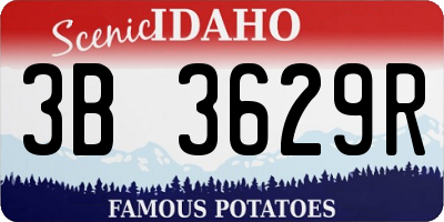 ID license plate 3B3629R