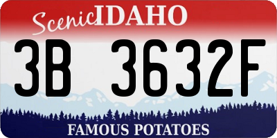 ID license plate 3B3632F