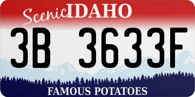 ID license plate 3B3633F