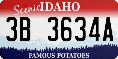 ID license plate 3B3634A