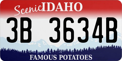 ID license plate 3B3634B