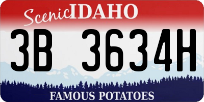 ID license plate 3B3634H