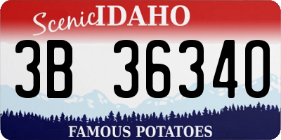ID license plate 3B3634O