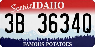 ID license plate 3B3634Q