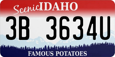 ID license plate 3B3634U