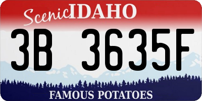 ID license plate 3B3635F
