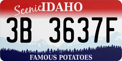 ID license plate 3B3637F