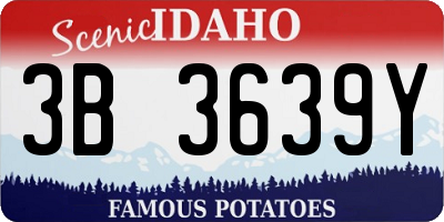 ID license plate 3B3639Y