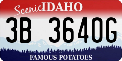 ID license plate 3B3640G