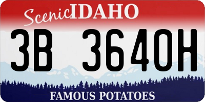 ID license plate 3B3640H