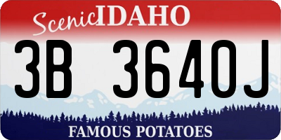 ID license plate 3B3640J