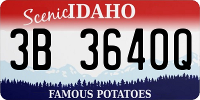 ID license plate 3B3640Q