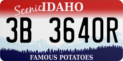 ID license plate 3B3640R