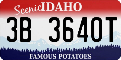 ID license plate 3B3640T