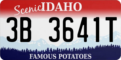 ID license plate 3B3641T