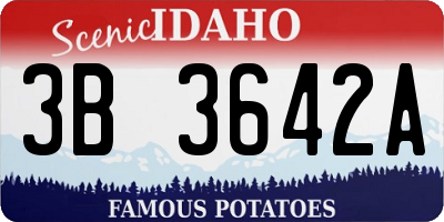 ID license plate 3B3642A