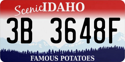 ID license plate 3B3648F