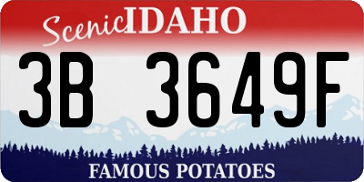 ID license plate 3B3649F
