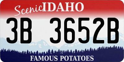 ID license plate 3B3652B