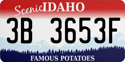 ID license plate 3B3653F